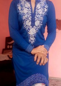 Wollen Winter Kurta Preety Royal Blue 💙 Colour