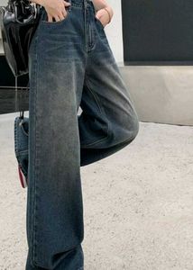 Premium Blue Vintage Wash Super Wide Leg Jeans