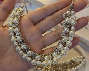 Pearl Oxidised Necklace