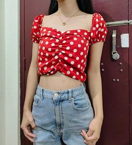 Red Polka Dot Top