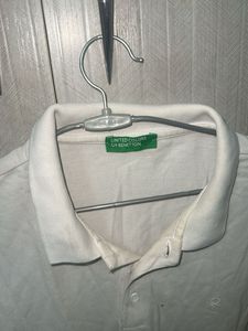 Benetton White Polo T-Shirt