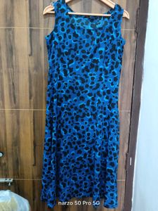 Blue Animal Print Dress