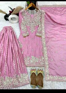 Elegant Pink Kurta Set Xxl
