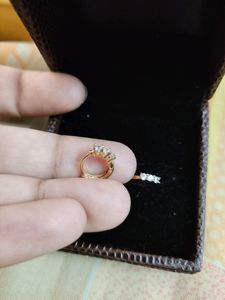 Rose Gold Plated Ring Type Second Stud