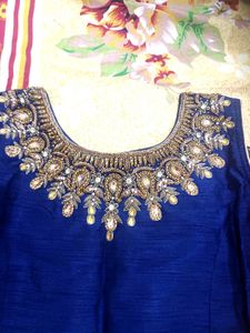 Blue Floral Kurta Set