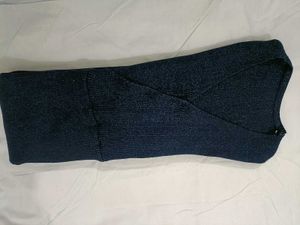 Navy Blue wool Bodycon Dress