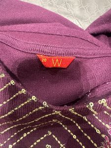 Elegant Embroidered Purple Kurta