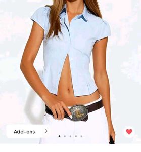 Newme Blue Fitted Shirt Women