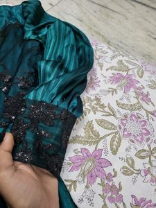 Limited Offer peacock Color Designer Gown