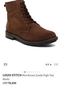 Louis stitch orignal Brown Leather Boots