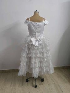 White Ruffled Occasion Dress