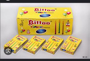 9 Boxes Of 10 Small Multicoloured Candles in Each