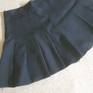 Pleated Navy blue Korean  Skirt