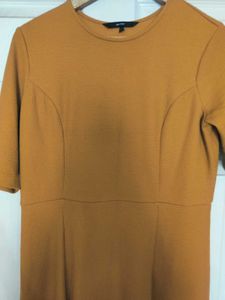 Vero Moda Mustard Yellow Stretchable Dress