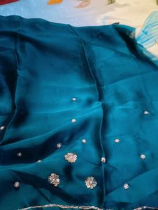 Original Hand Brush Paint Work Saree