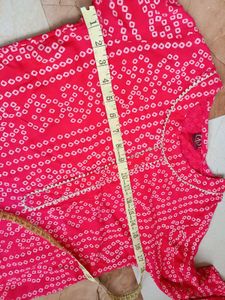 Red Printed Kurta