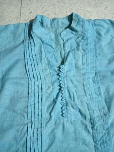 Chinese collar kurti and apple cut design