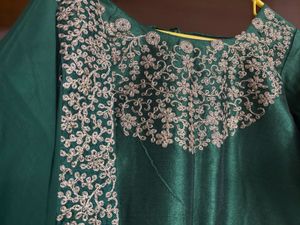 🆕 Bottle Green Ethnic Gown