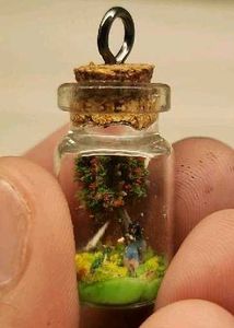 Handmade Tiny Glass Bottle Scenery ✨