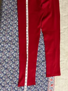 Red Slim Fit Pants