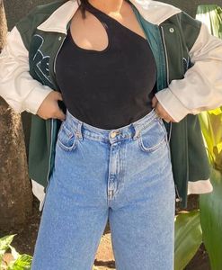 black asymmetrical top