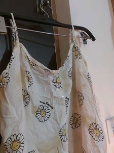 Daisy Print Cami Dress/ Adjustable Straps
