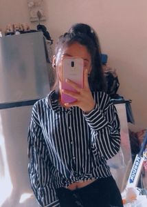 Striped Crop Shirt