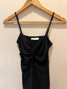 Beautiful Black Ruched Cami Dress