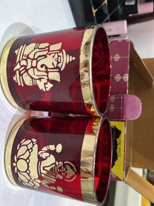 Red & Gold Ganesha Candle Holders