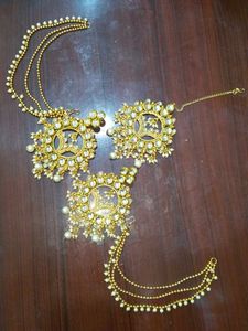 Gold Plated Kundan Matha Patti Set