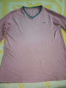 Mauve Long Sleeve V-Neck Tee