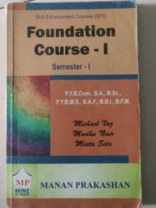 FYBCOM FOUNDATION COURSE 1