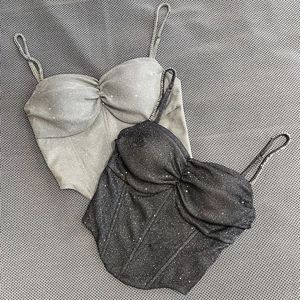Silver corset top
