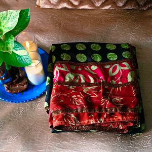 🛍️ Rubber Print Black Saree⭐⭐⭐⭐⭐