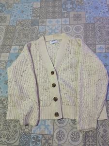 Beige Knit Cardigan