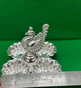 Silver Peacock Showpiece