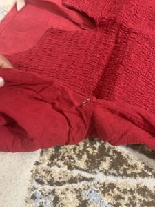 Red Straight Kurti
