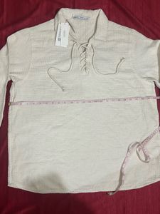 Size XXL Off-White Waffle Regular Fit Full Sleeves