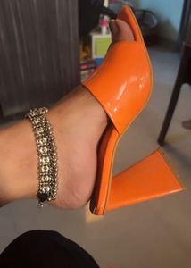 Orange Heels (only One Time Worn)