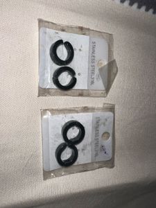 Black Hoop Earrings - Stainless Steel - Pack of 2