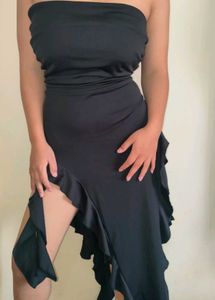 Sexy Dress Boob Tube  Long Strapless Slim Fit