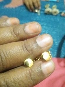 Red Stone Earrings Stud