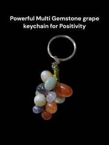 MULTI GEMSTONE GRAPE 🍇 KEYCHAIN FOR POSITIVITY