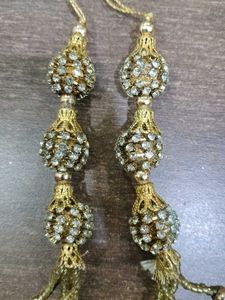 Golden Metal Blouse Danglers