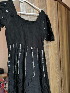 Black Embroidered Dress