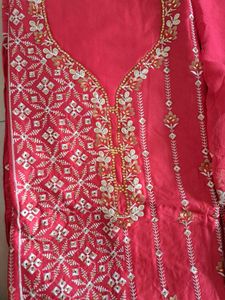 Pink 3pc Unstitched Set