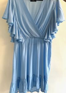 Frills Blue Dress