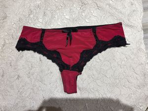 Red & Black Lace Panty
