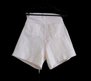 High Waist Denim Shorts Halfpant