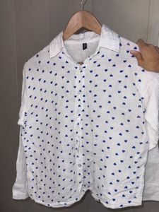 Aesthetic Shirt With Heart Detailing